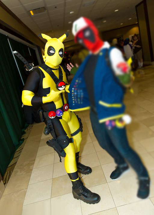 Deadpool Pikachu Superhero Cosplay Costume